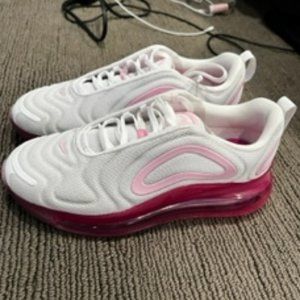 White and pink Nike air max 720s, womens size 8